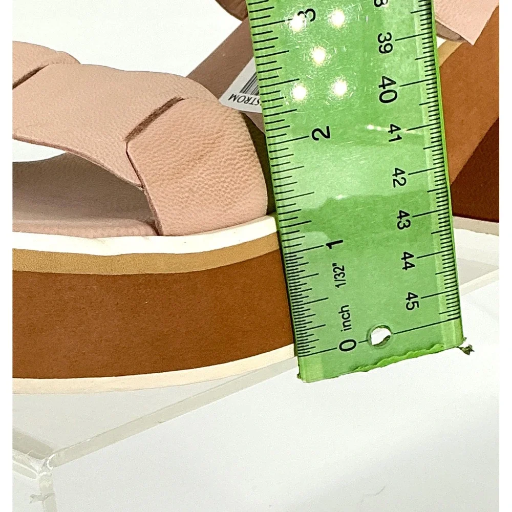 Antelope Size 40 US 9-9.5 Tan Nude Leather Chunky Platform Slide Sandal NEW $189